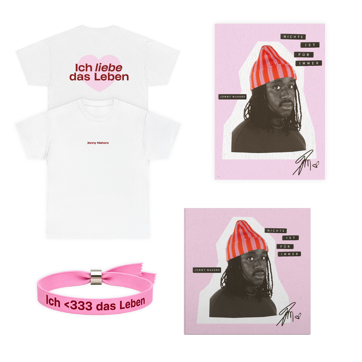 Jonny Mahoro Nichts ist für immer CD+Shirt Bundle White