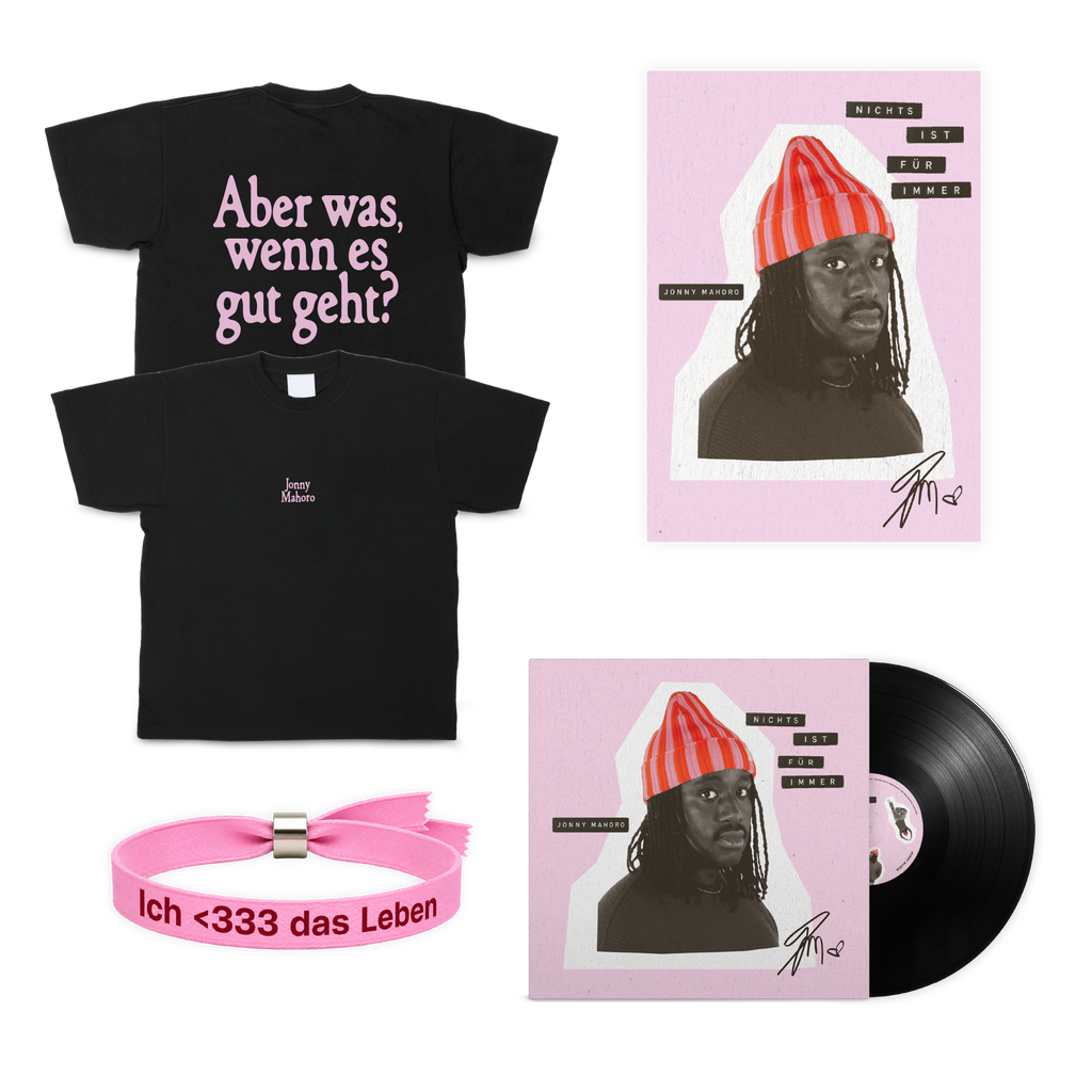 Jonny Mahoro Nichts ist für immer Vinyl+Shirt Bundle Black