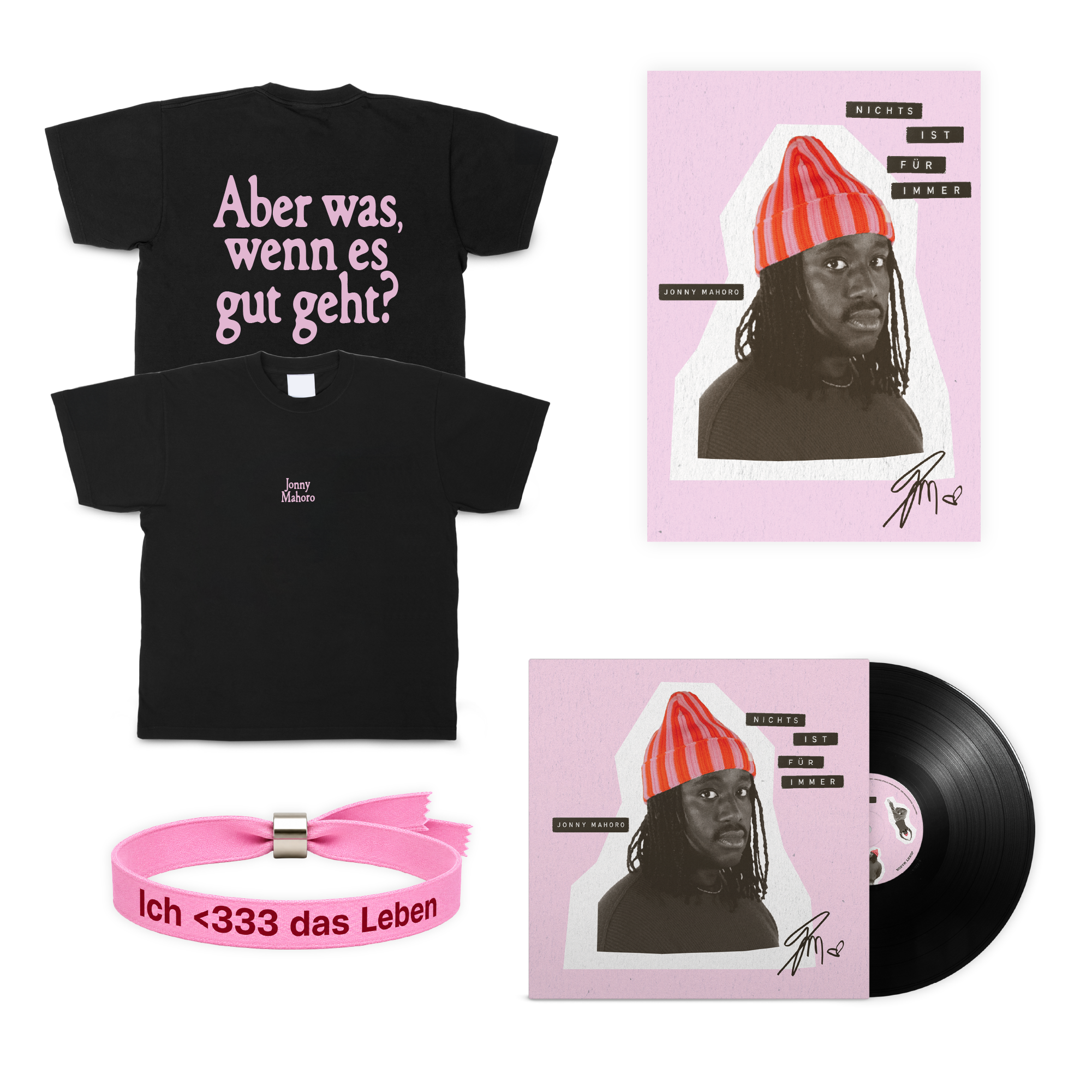Jonny Mahoro Nichts ist für immer Vinyl+Shirt Bundle Black